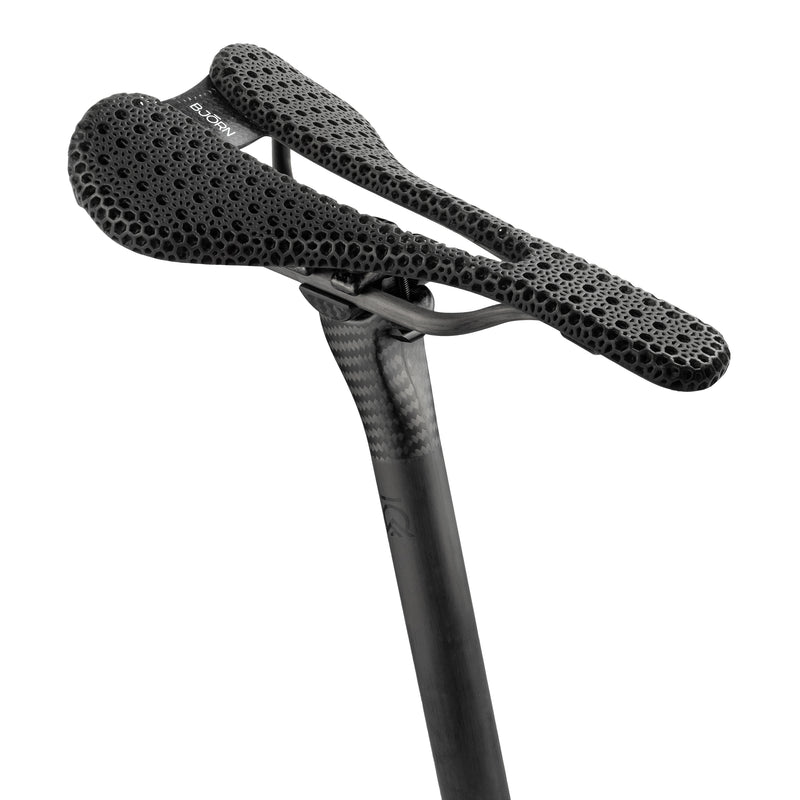 Bjorn Cycles Carbon Bicycle Saddle with 3D Printed Pad Setka