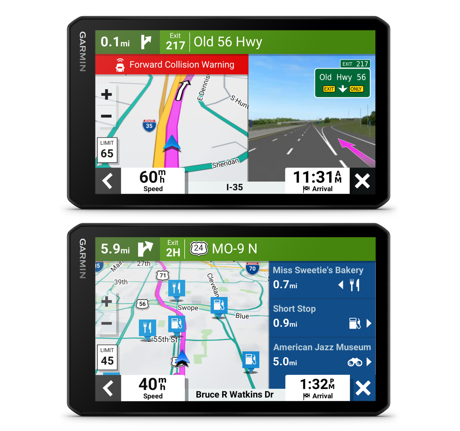  Garmin DriveSmart 66, 6-inch Car GPS Navigator with Bright,  Crisp High-Res Maps and Voice Assist with Wearable4U Power Pack Bundle :  Electronics