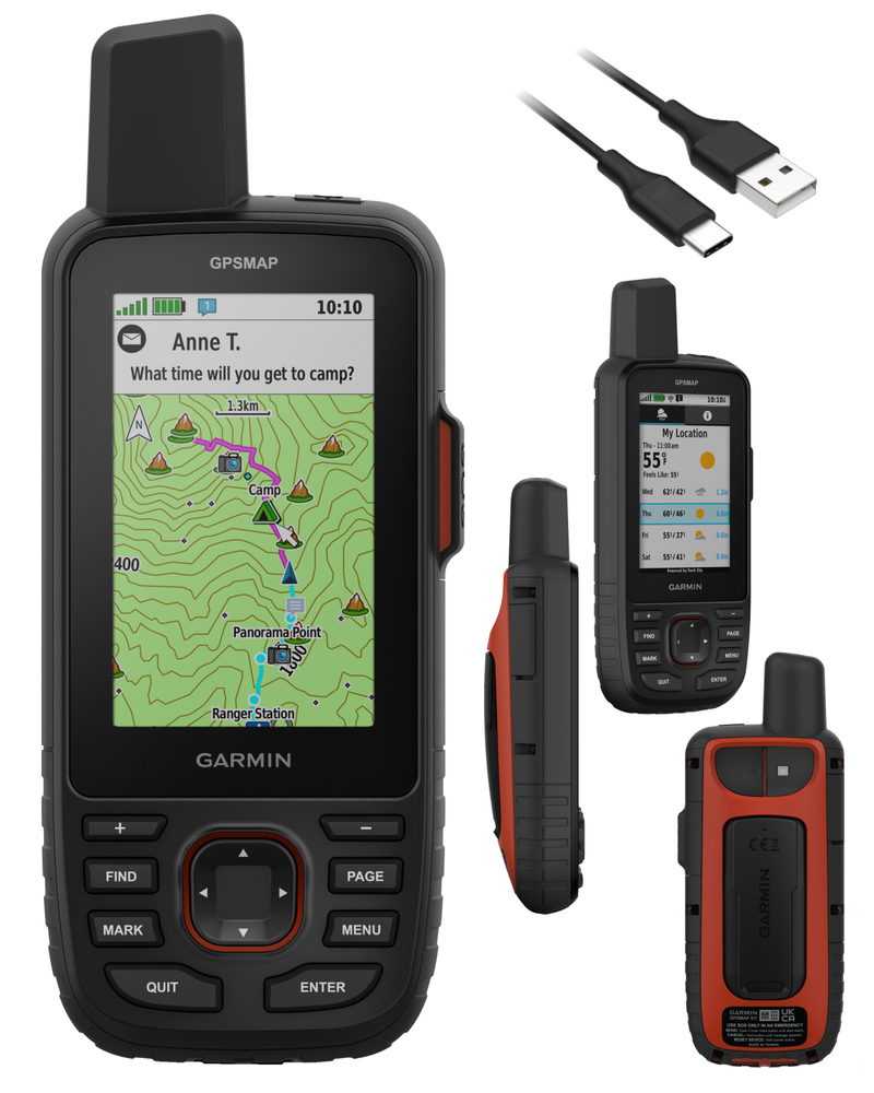 Garmin GPSMAP 67i Rugged GPS Hiking Handheld, 3in Display