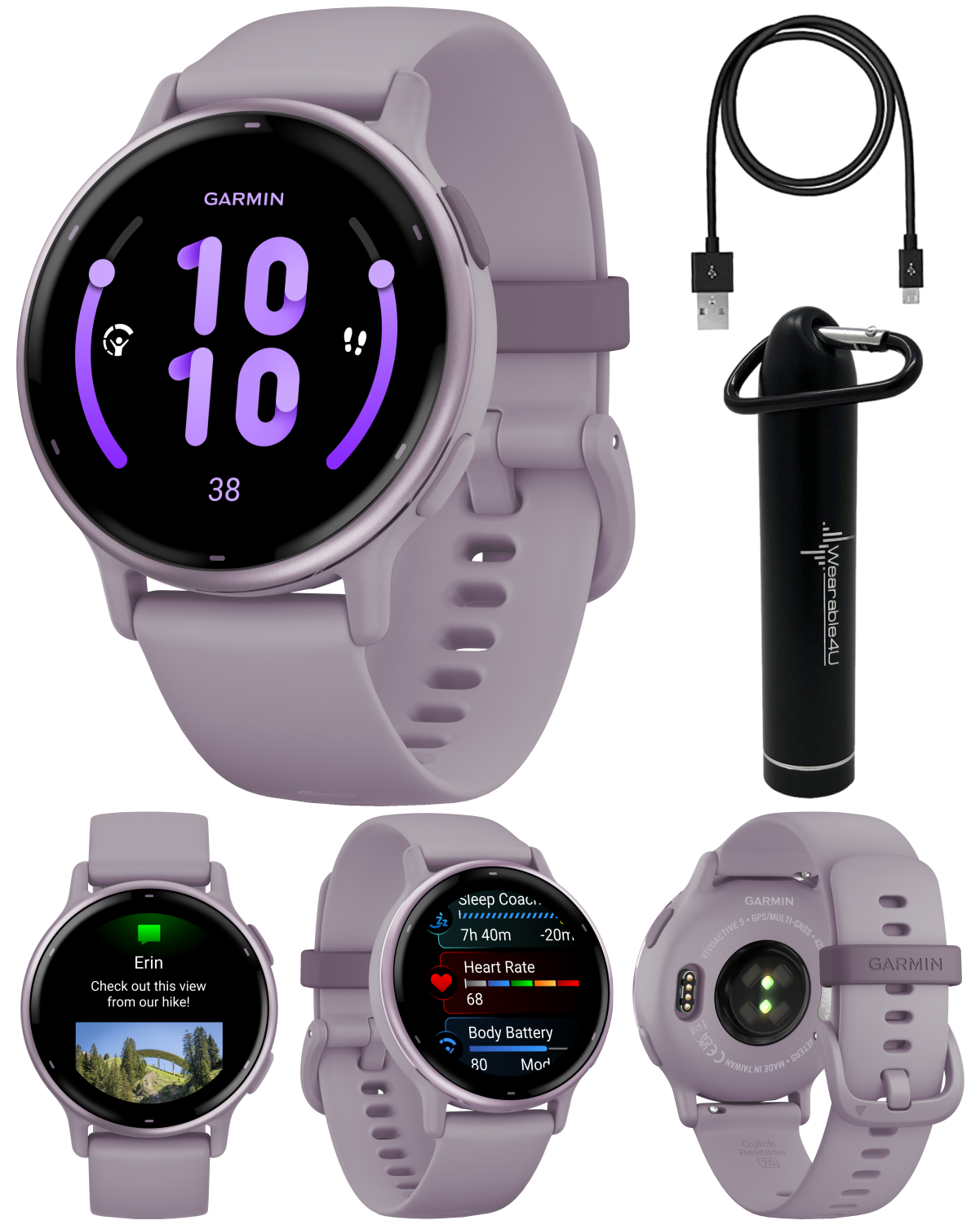  Garmin vívoactive 5, Health and Fitness GPS Smartwatch, AMOLED  Display, Up to 11 Days of Battery, Navy : Electronics