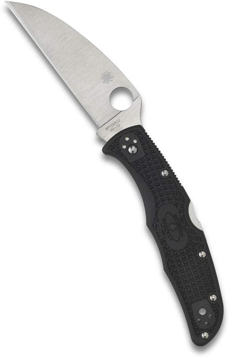 Spyderco Endura 4 FRN Black Wharncliffe 3.78" Plain Edge Lightweight Folding Pocket Knife (C10FPWCBK)