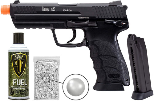 Umarex H&K Heckler & Koch 45 GBB Green Gas Blowback 6mm Airsoft Pistol with Green Gas and Extra Mag and Pack of 1000 6mm BBs Bundle