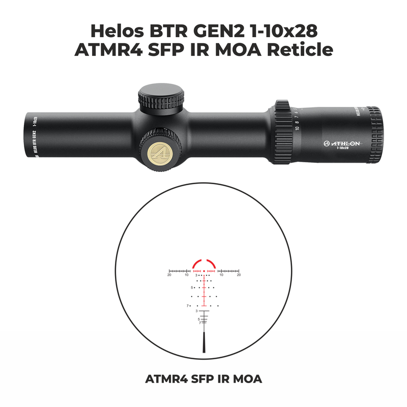Athlon Helos BTR GEN2 1-10x28  ATMR4 SFP IR MOA Reticle with Wearable4U Lens Cleaning Pen Bundle
