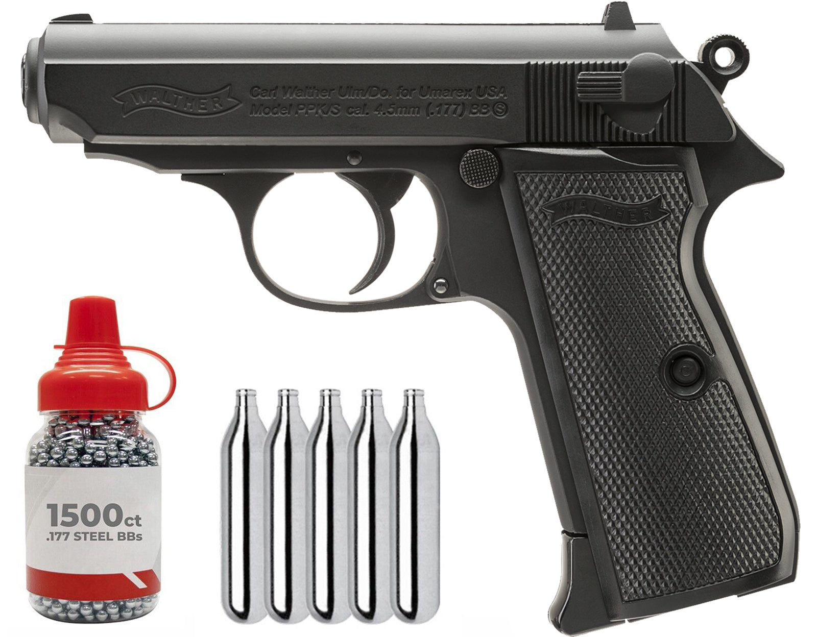 Umarex Walther PPK/S .177 Caliber CO2 Blowback BB Air Pistol (2252409) –  Sports and Gadgets