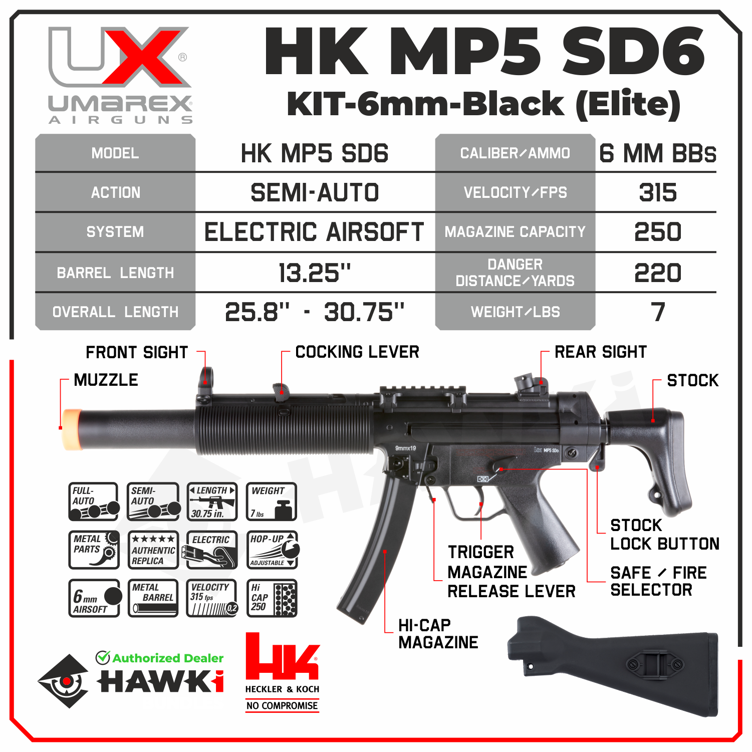 HK MP5 A4 AEG Airsoft Rifle