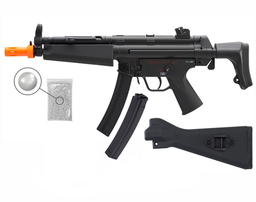 Umarex Elite Force HK Heckler & Koch MP5 AEG Automatic 6mm BB Rifle Airsoft Gun, MP5 Competition Kit with 2 Mags Pack of 1000 6mm BBs