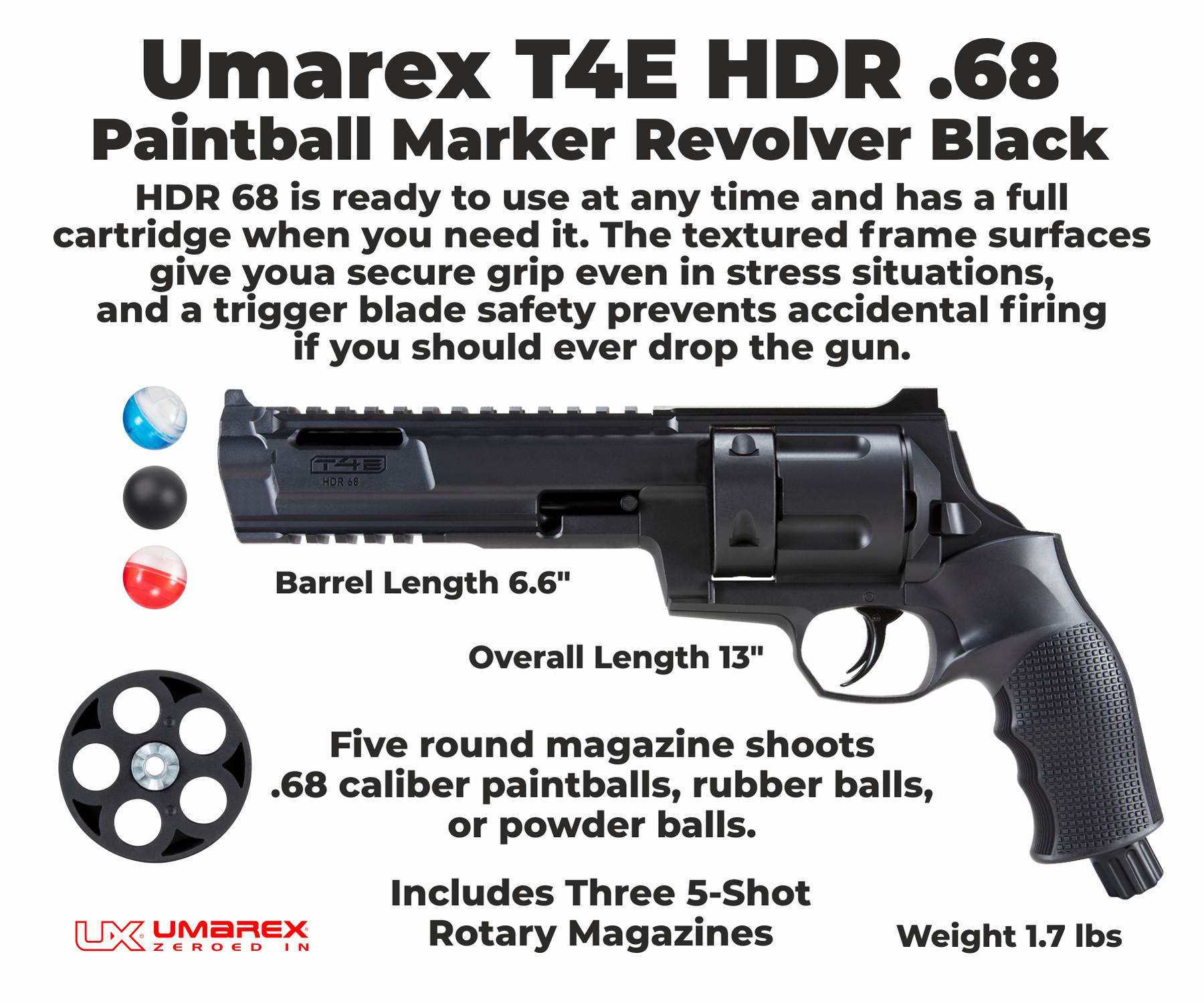 Umarex T4E HDR 68 Revolver Holster - Review 
