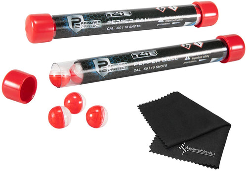 Umarex T4E by P2P .50 Cal Pepper Balls Longer Range Pepper Spray, Pepper Balls Non-Lethal Self Defense Strength Bundle