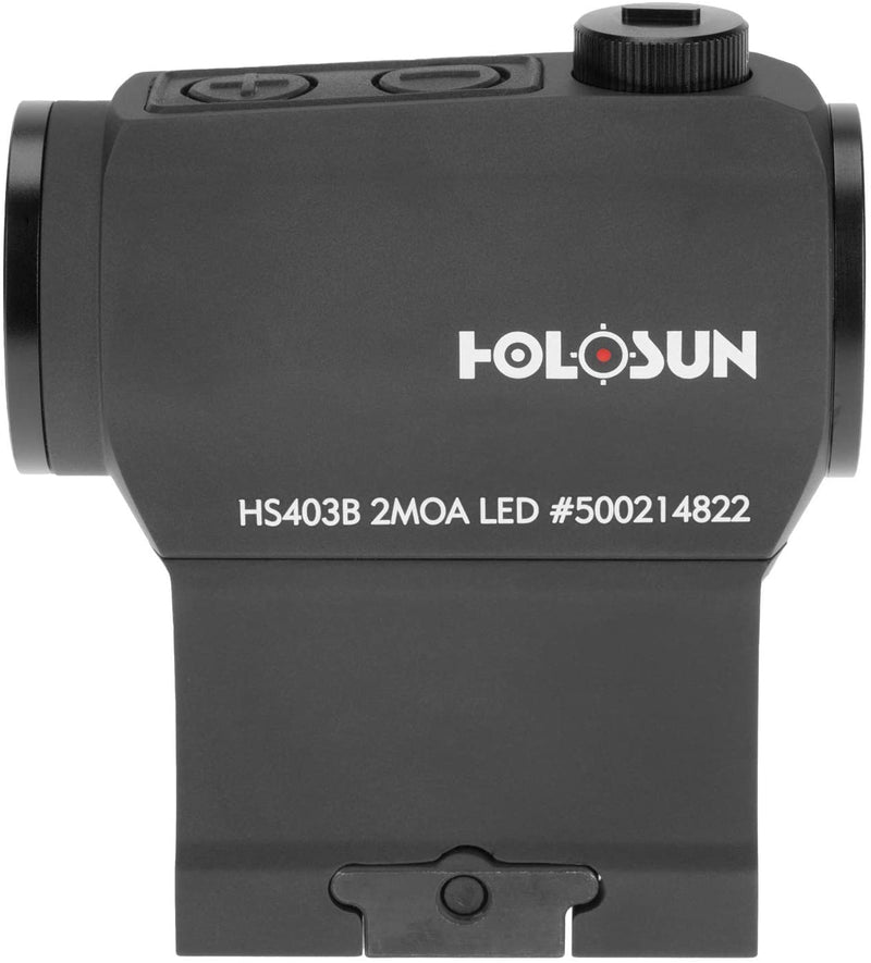 Holosun HS403B Micro Red Dot Optic (2 MOA) Sight with Extra CR2032 Battery and Wearable4U Lens Cleaning Pen and Cloth Bundle