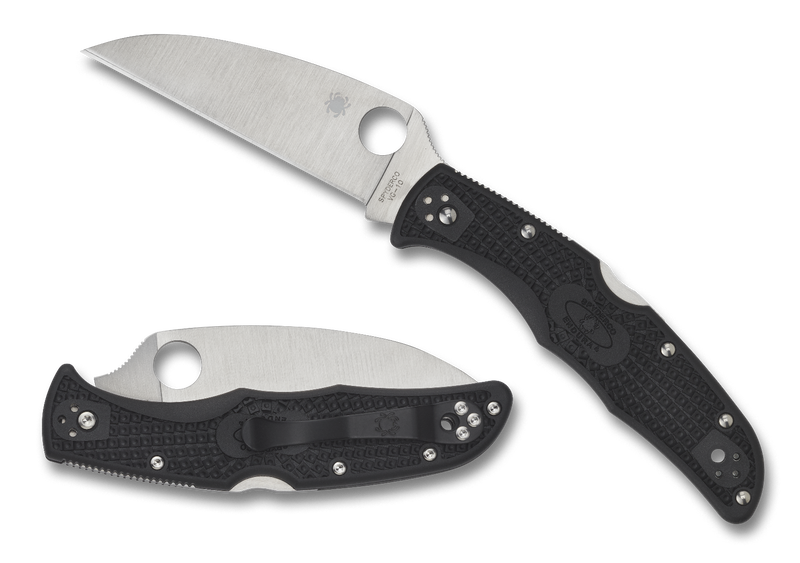 Spyderco Endura 4 FRN Black Wharncliffe 3.78" Plain Edge Lightweight Folding Pocket Knife (C10FPWCBK)