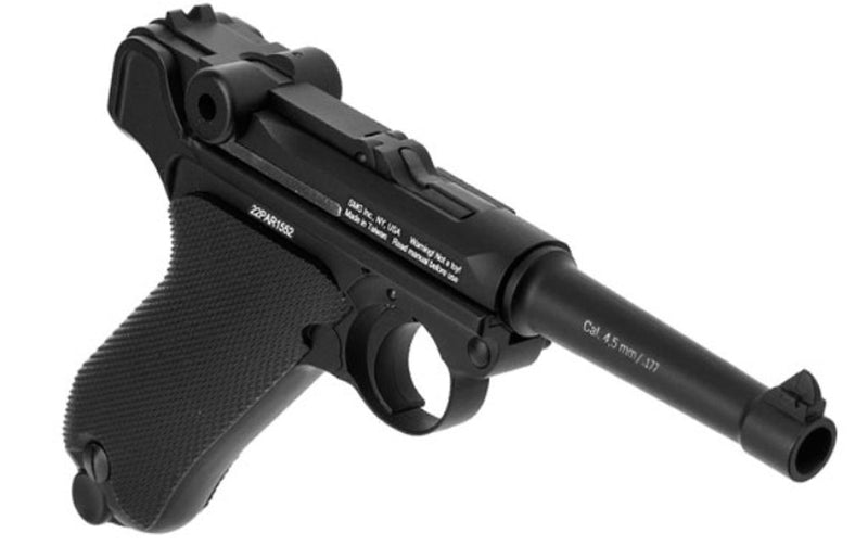 Gletcher Parabellum .177 Cal CO2 Blowback Full Metal Single-action BB Air Pistol with Included Bundle