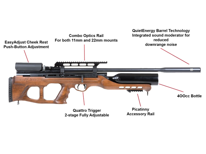 Hatsan AirMax .22 Cal Hardwood Stock QuietEnergy QE PCP AirRifle