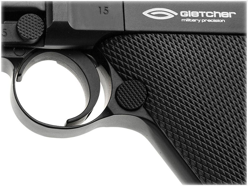 Gletcher Parabellum .177 Cal CO2 Blowback Full Metal Single-action BB Air Pistol with Included Bundle