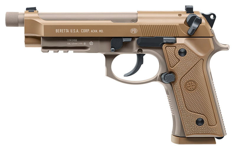 Umarex Beretta M9A3 Full Auto CO2 .177 Cal Blowback Air Pistol with 5x12 CO2 Tanks and Pack of 1500ct BBs and Extra Mag Bundle