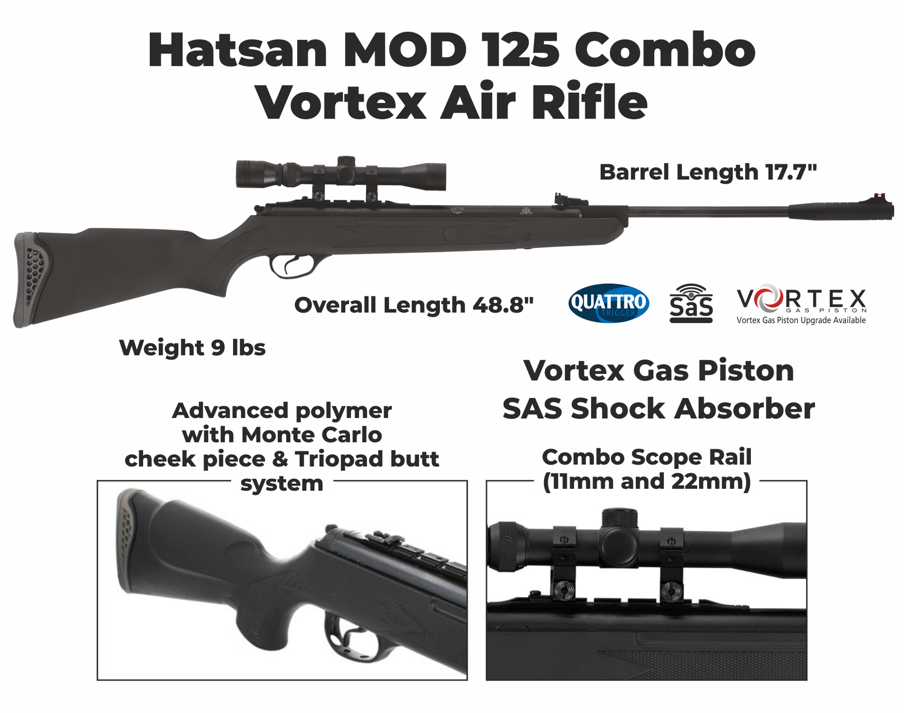 Hatsan 125 Sniper Carabina Pack 
