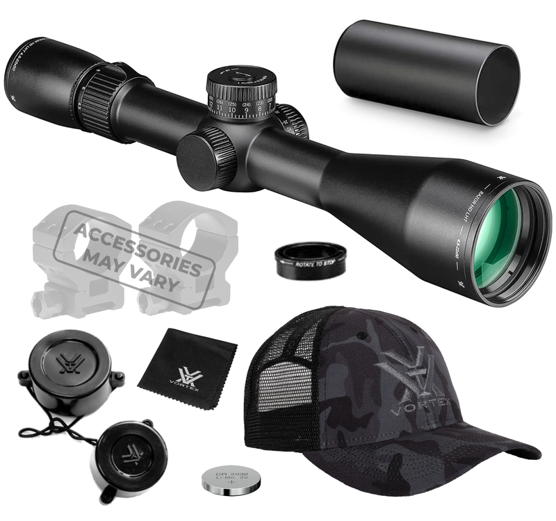 Vortex Optics Razor HD LHT 4.5-22x50 Riflescope XLR-2 MOA with Mount and Hat Bundle