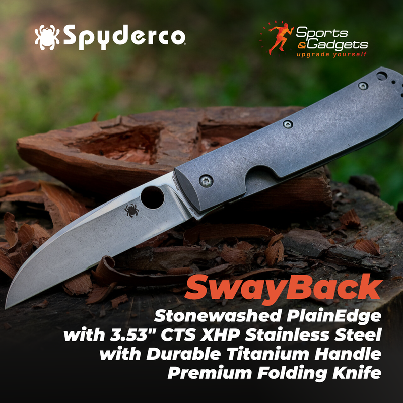 Spyderco SwayBack Plain Edge 3.55" Folding Pocket Knife (C249TIP)